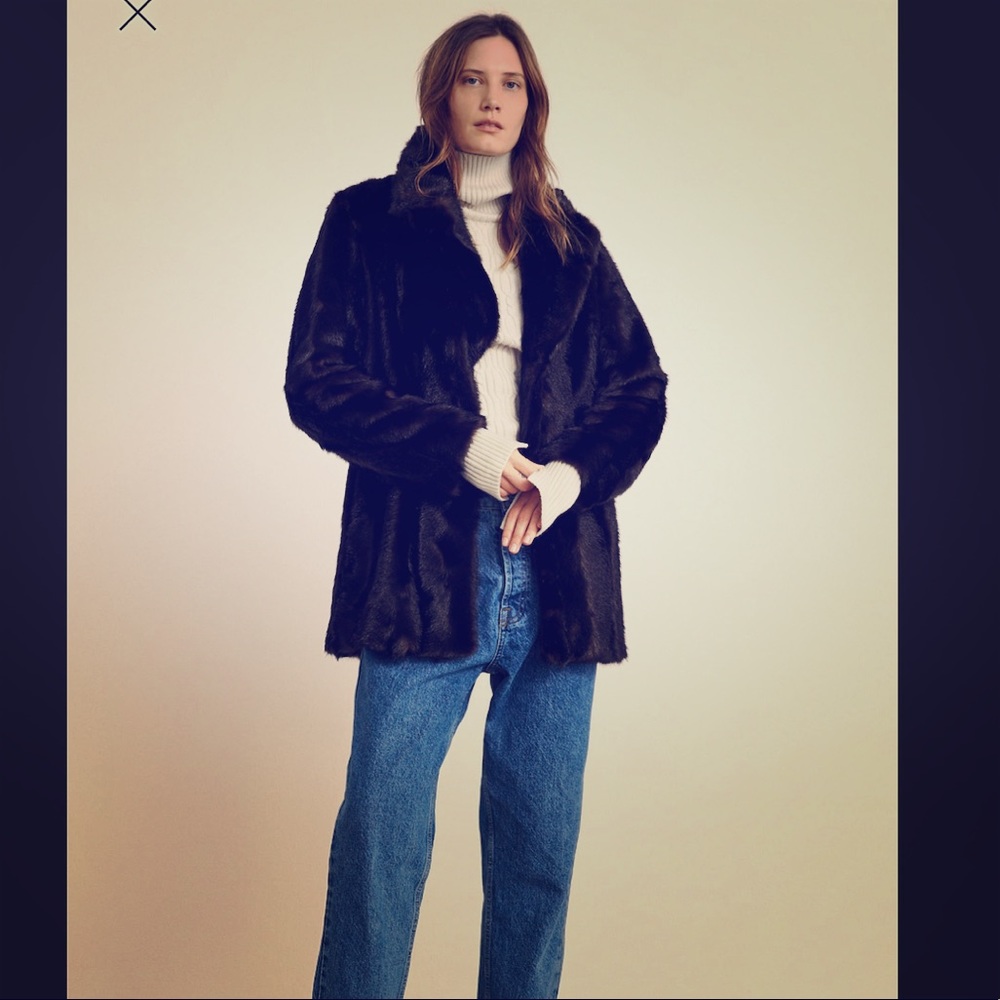 Deep Brown Zara Fur Coat